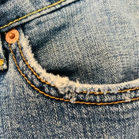 Levis 515 6M Bootcut Jeans Blue Mid Rise Classic Normcore All Season Wear 2000s - Picture 11 of 13